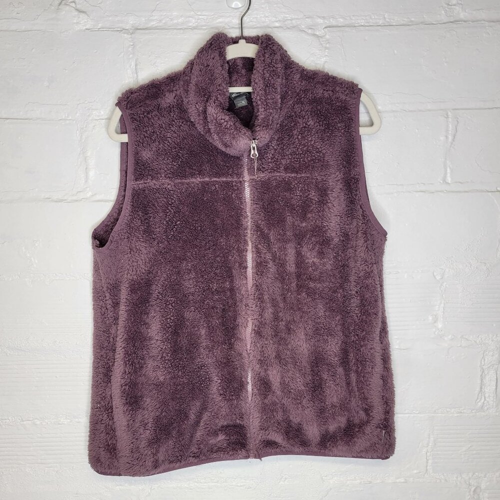 Eddie Bauer Women's XL Fleece Vest Purple - Picture 1 of 4